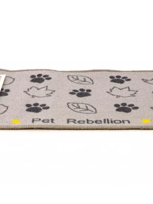 Kobereček pod misky PET REBELLION, šedý s tlapkami a lístky Dagaanbieding
