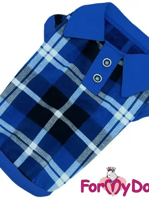 Obleček pro psy i fenky – polokošile BLUE CHECKERED Betrouwbaar