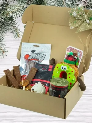 Snelle Levering Vánoční dárkový BOX pro psy „DONUT“