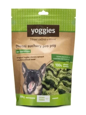 Speciale Aanbieding Dietní bezlepkové suchary pro psy YOGGIES se špenátem