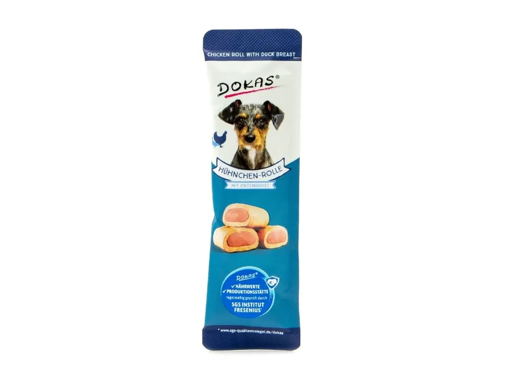 Dokas Kuřecí rolky s kachní náplní, 10 g Op = Op