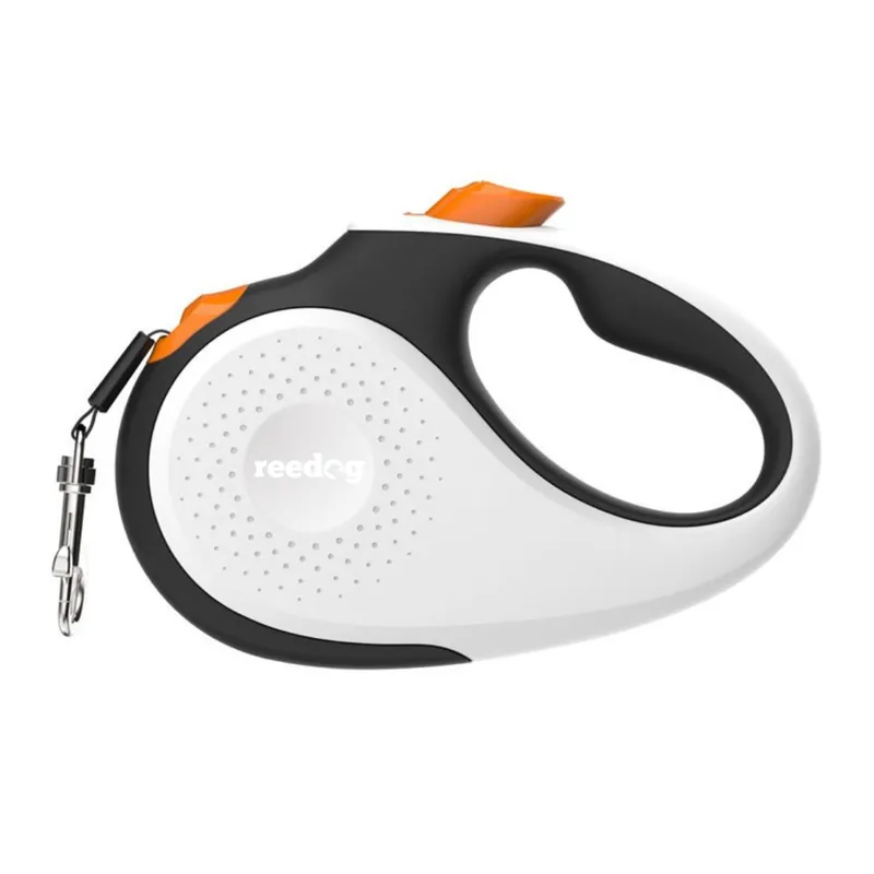 Goedkoop Reedog Senza Premium samonavíjecí vodítko S 15kg / 5m páska / bílé s oranžovou