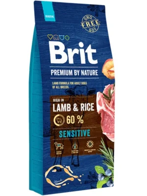 Meest Verkocht Brit Premium by Nature Sensitive Lamb 15 kg Granule pro psy