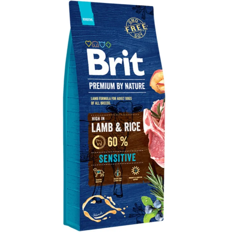 Meest Verkocht Brit Premium by Nature Sensitive Lamb 15 kg Granule pro psy