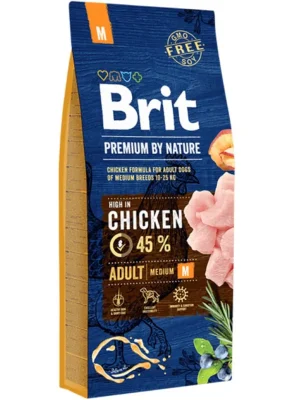 Brit Premium by Nature Adult M 15 kg Granule pro psy Populair