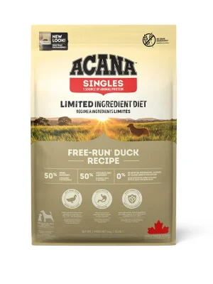 Weekendaanbieding Acana Dog Free-run Duck Singles 6 kg Granule pro psy