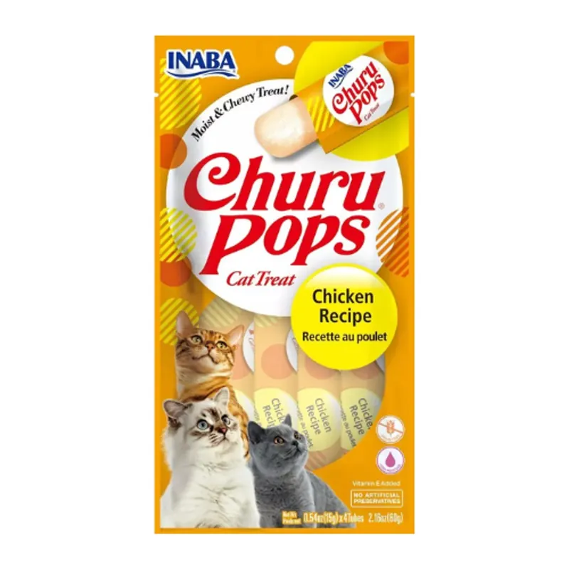 Churu Cat Pops Chicken 4x15g Pamlsky pro kočky Tijdelijk Beschikbaar