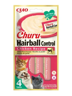 Churu Cat Hairball Chicken Recipe 4x14g Pamlsky pro kočky Voordeelprijs