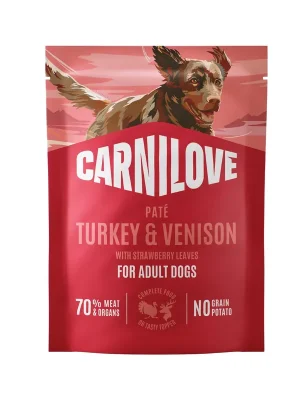 Carnilove Dog Pouch Paté Turkey&Venison+Strawbery 300g Kapsička pro psy Weekendaanbieding