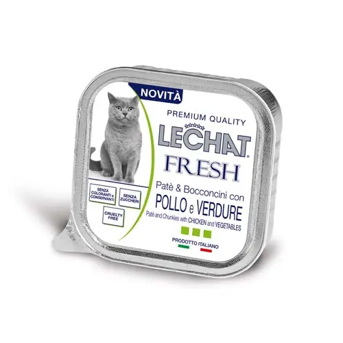 MONGE LECHAT FRESH Paté a kousky kuře & zelenina 100g pro dopělé kočky Lage Kosten