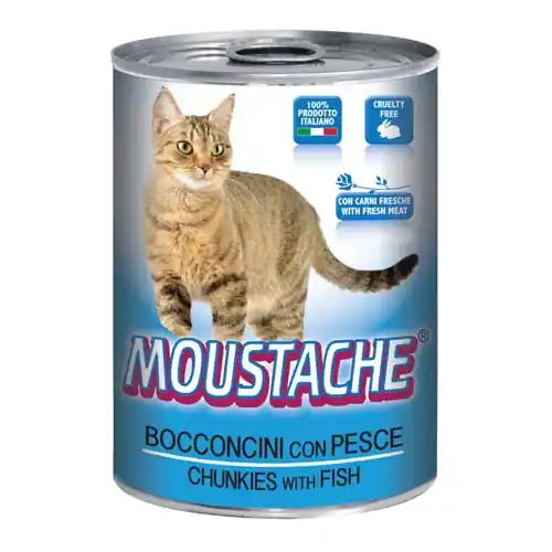 Aanbieding MONGE MOUSTACHE Cat Chunks ryba 415g pro dospělé kočky