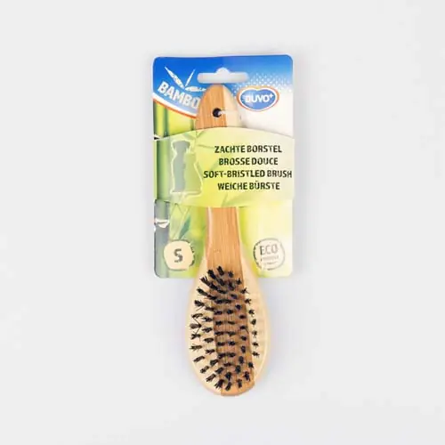 DUVO+ Kartáč bambus s měkkými štětinami - S 19,5x5,5cm Hoge Kwaliteit