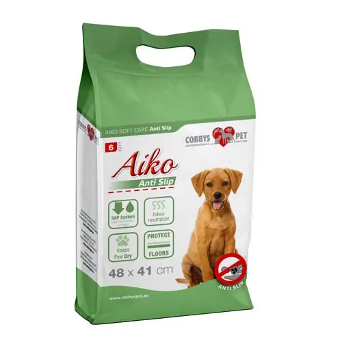 Superprijs COBBYS PET AIKO Soft Care Anti-slip 48x41cm 6ks protiskluzové pleny pro psy