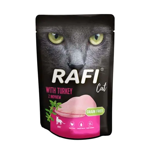 RAFI Cat Grain Free - Bezlepková kapsička s krůtím masem pro kočky 100g Fabrieksprijs