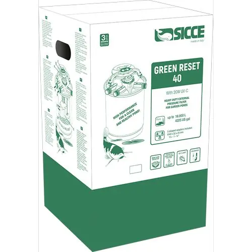 SICCE GREEN RESET 40L 1x20W UV-C 5m jezírkový tlakový filtr s UV-C lampou Betaalbaar