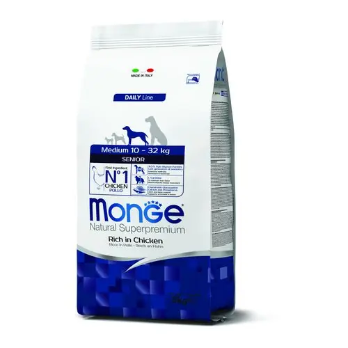 MONGE Natural Superpremium Medium Senior 3kg krmivo s kuřecím masem pro psy seniory středních plemen Koopje