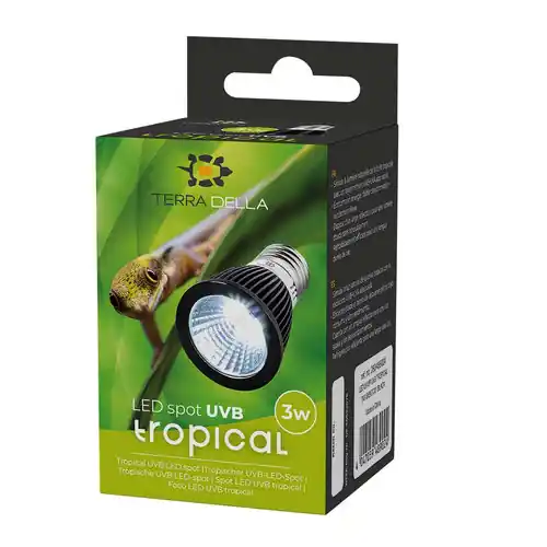Speciale Aanbieding TERRA DELLA Tropical UVB LED bodové světlo do terária 3W 5x5x7cm