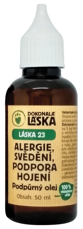 Láska 23 - podpůrný olej Alergie, hojení, svědění 100 ml Exclusieve Aanbieding