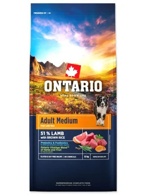Krmivo Ontario Adult Medium Lamb & Brown Rice 12kg Bestel Nu