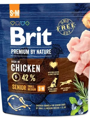 BRIT Premium by Nature Senior S+M (1kg) Nieuw