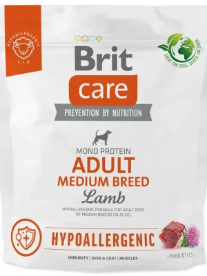 BRIT Care Dog Hypoallergenic Adult Medium Breed 1kg Tijdelijk Beschikbaar