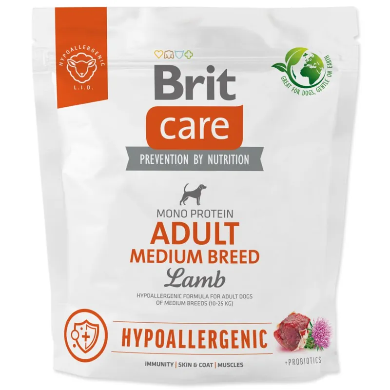 BRIT Care Dog Hypoallergenic Adult Medium Breed 1kg Tijdelijk Beschikbaar