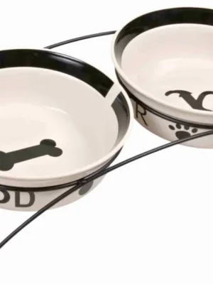 TRIXIE Set keramických misek se stojánkem 2 x 1,6 l/20 cm Voordeelprijs