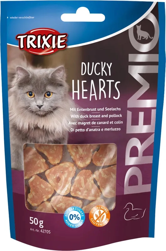 Betaalbaar TRIXIE Premio HEARTS light- srdíčka z kachních prsíček a lososa 50g