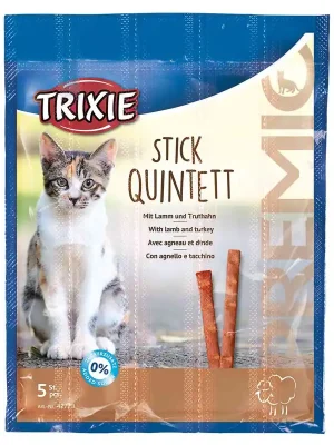 Beperkte Voorraad TRIXIE PREMIO Quintett tyčinky jehněčí/krůta 5 x 5 g