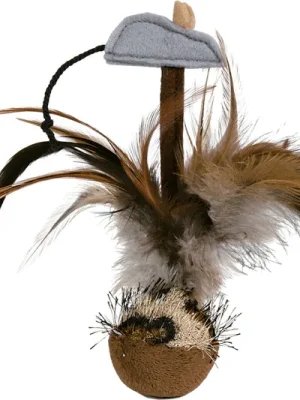 TRIXIE Squieky míček s peřím a myškou 15 cm (RP 0,90 Kč) Gratis Retour