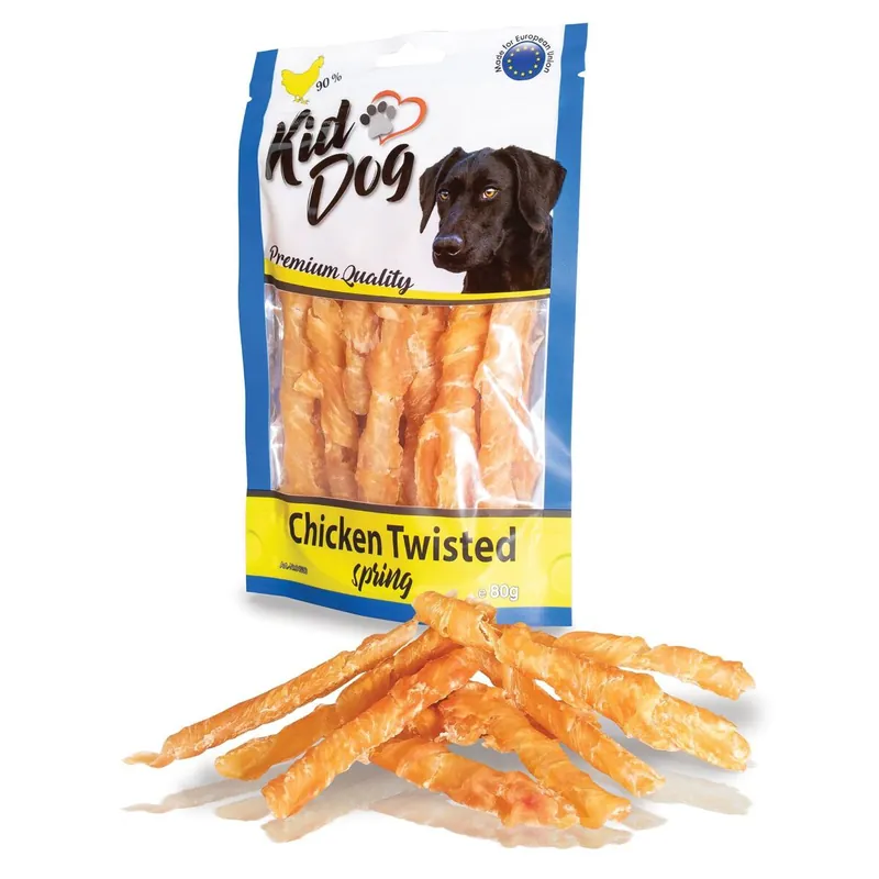 KIDDOG kuřecí prsa ve spirále 80 g Fabrieksprijs