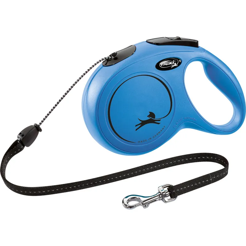 Flexi New Classic M šňůra 8 m, max. 20kg, - modrá Premium