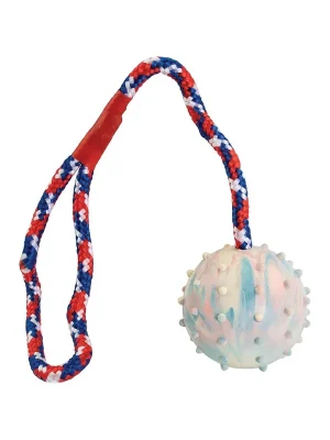 Vrhací míč z přírodní tvrdé gumy 6/30 cm, na laně, HipHop Shop Nu