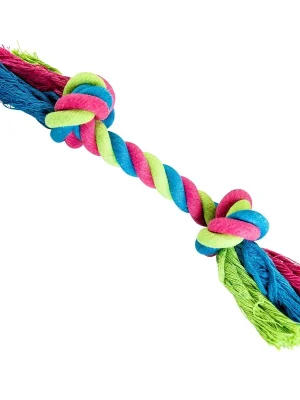 Uzel HipHop bavlněný 2 knoty - růžová, modrá, zelená 36cm, 210g Gereduceerde Prijs