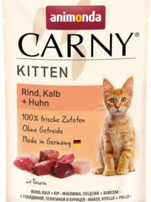 Carny Kitten 85 g hovězí, telecí+kuřecí, kapsička pro koťata Veilige Betaling