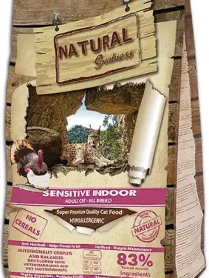 Merkproduct Natural Greatness Sensitive Indoor Cat Recipe/kuře,krůta/ 2kg