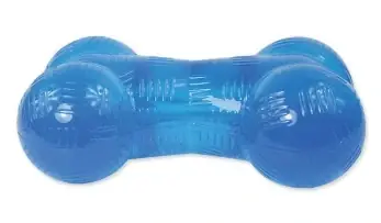Op = Op Hračka DOG FANTASY Strong kost gumová modrá 13,9 cm (1ks)