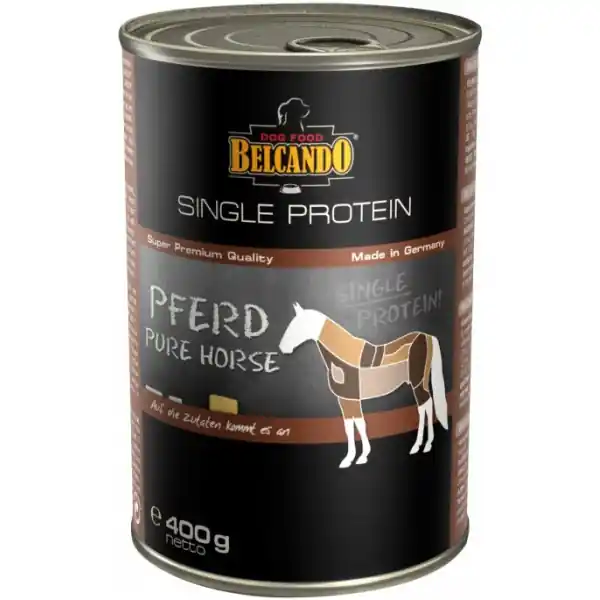 Rechtstreeks Van De Fabrikant Belcando single protein Kůň 400g