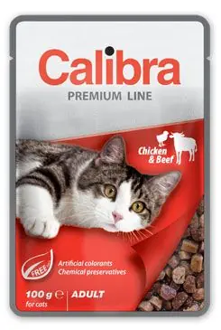 Direct Beschikbaar Calibra Cat kapsa Premium Adult Chicken & Beef 100g