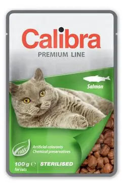 Hoge Kwaliteit Calibra Cat kapsa Premium Sterilised Salmon 100g