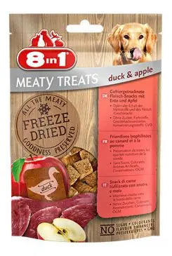 Merkproduct Pochoutka 8in1 Meaty Treats FD Duck/Apple 50g