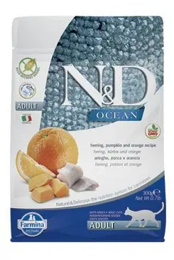 N&D OCEAN CAT Adult Herring, Pumpkin & Orange 300g Bestseller
