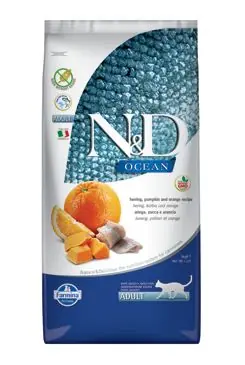 Beperkte Voorraad N&D OCEAN CAT Adult Herring, Pumpkin & Orange 5kg
