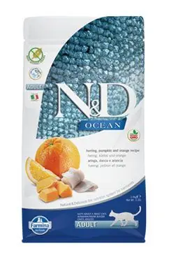 N&D OCEAN CAT Adult Herring, Pumpkin & Orange 1,5kg Superprijs