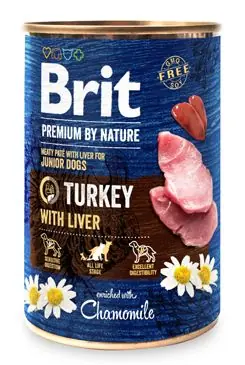 Brit Premium Dog by Nature konz Turkey & Liver 400g Actieprijs