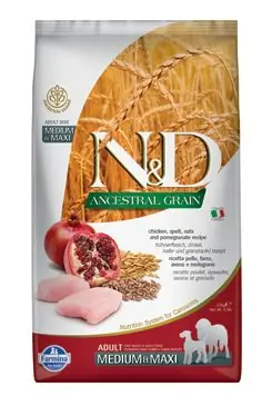 Dagaanbieding N&D LG DOG Adult M/L Chicken & Pomegranate 2,5kg