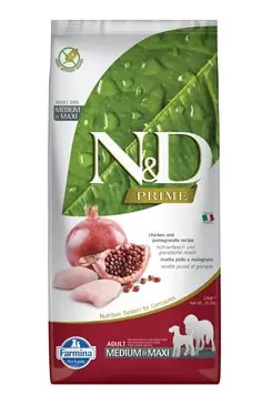 N&D PRIME DOG Adult M/L Chicken & Pomegranate 12kg Koopje