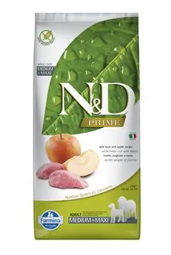 N&D PRIME DOG Adult M/L Boar & Apple 12kg Lage Kosten
