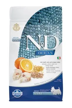 Exclusieve Aanbieding N&D OCEAN DOG LG Adult Mini Codfish & Orange 800g