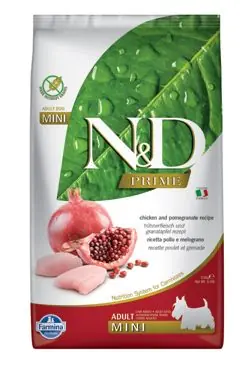 Express Levering N&D PRIME DOG Adult Mini Chicken&Pomegranat 2,5kg
